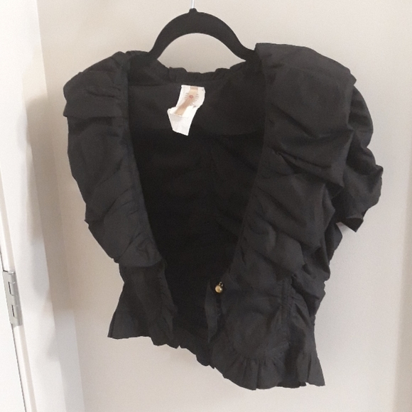 Black puffed crop jacket - Picture 7 of 7